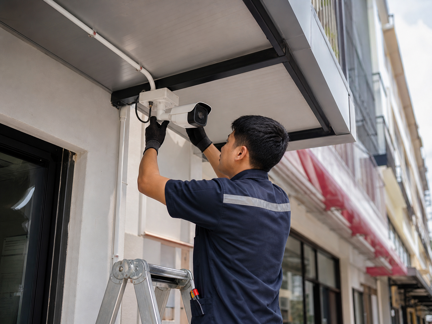 Pekerjaan pemasangan kamera CCTV