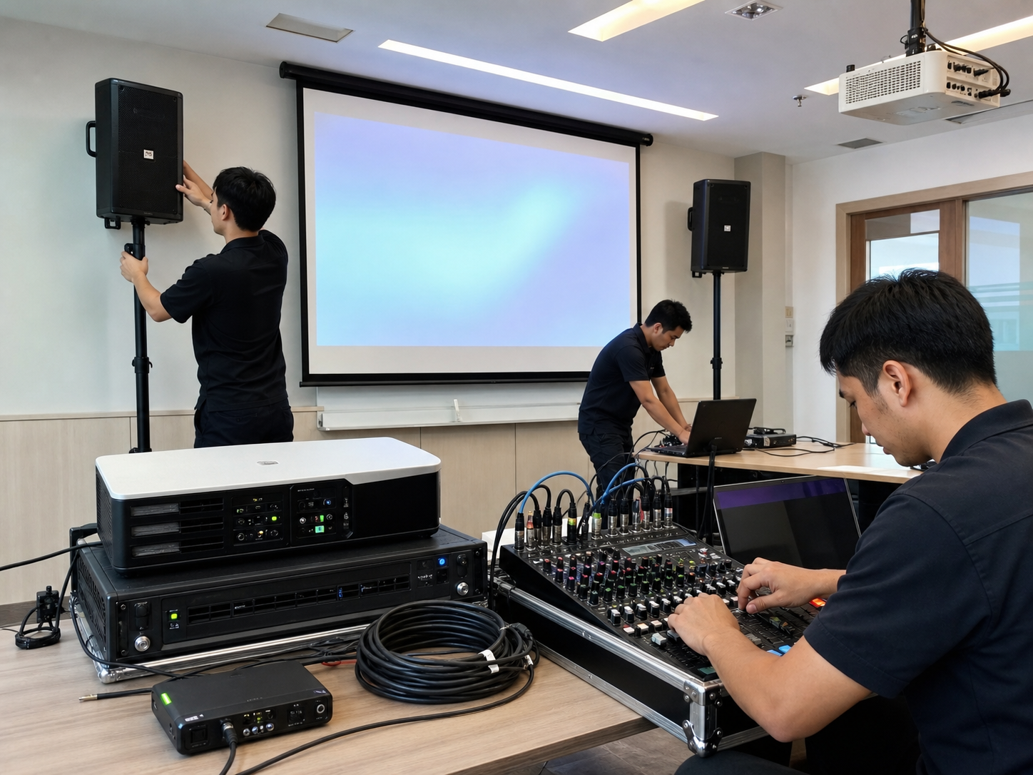 Pekerjaan setup multimedia dan sound system